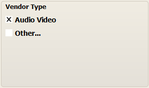 Vendor Type Vendor Type