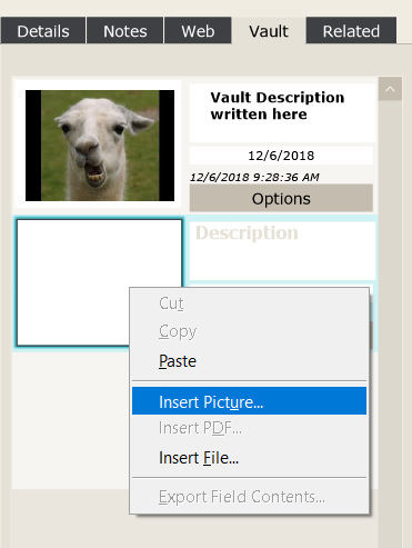 Vendors Vault tab Vendors Vault tab