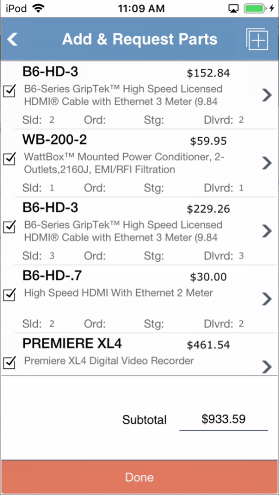 Add & Request Parts Add & Request Parts