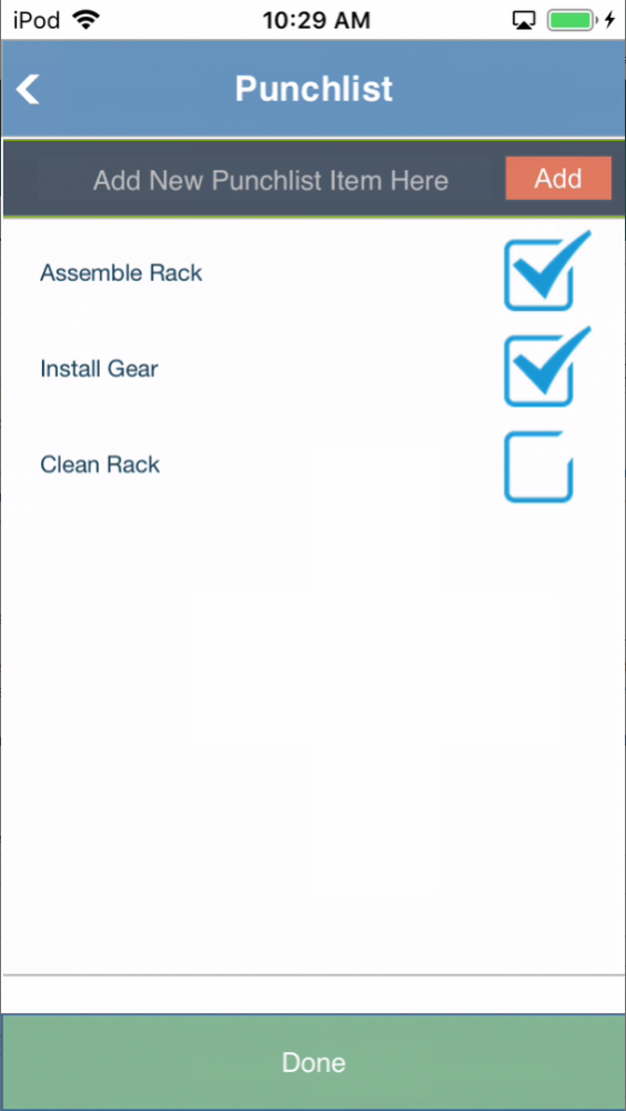 Work Order Punchlist Work Order Punchlist