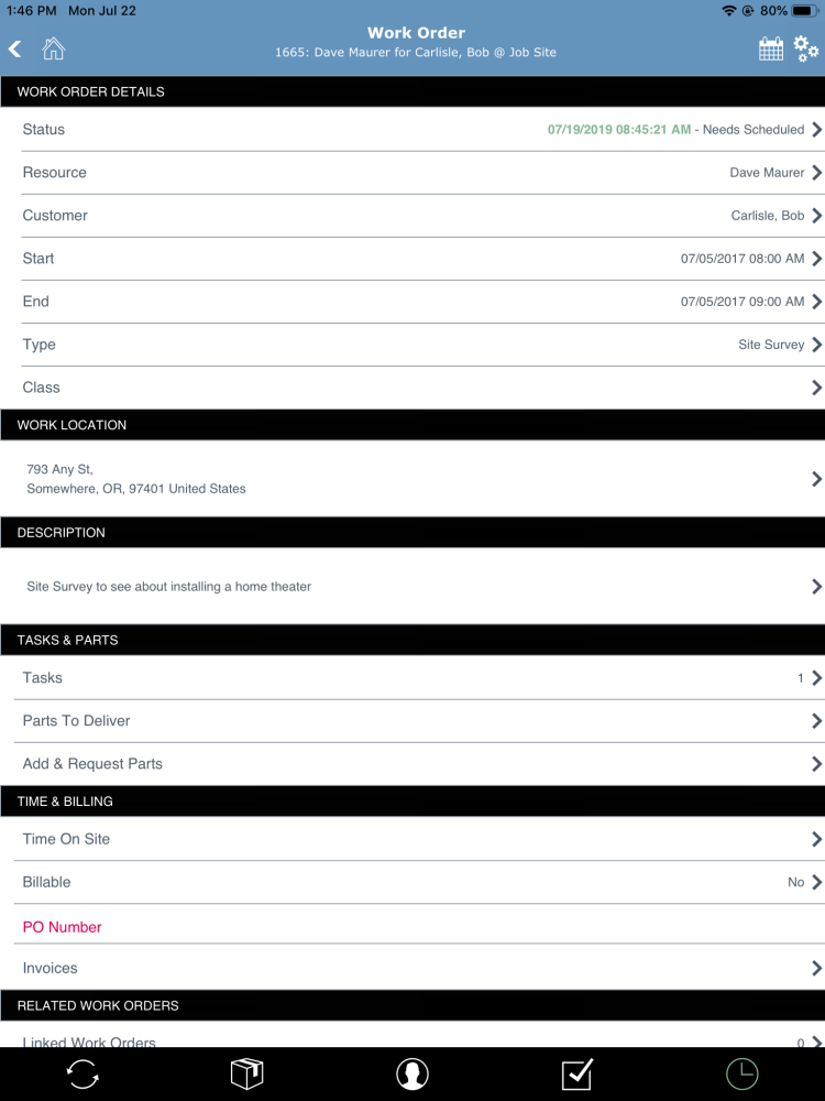 Mobile: Work Order Details Mobile: Work Order Details