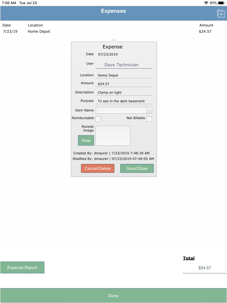 Mobile: Work Order Expense Mobile: Work Order Expense