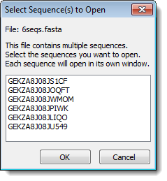 Open a local sequence - User Guide to SeqBuilder Pro - 17.3