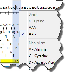 Introduce a codon change or mutation - User Guide to SeqBuilder Pro - 17.3