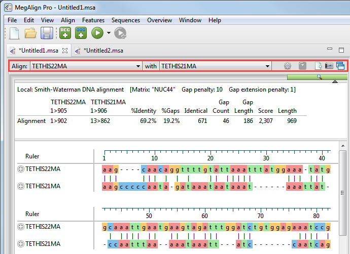 View pairwise alignment results Transitioning to Newer Applications