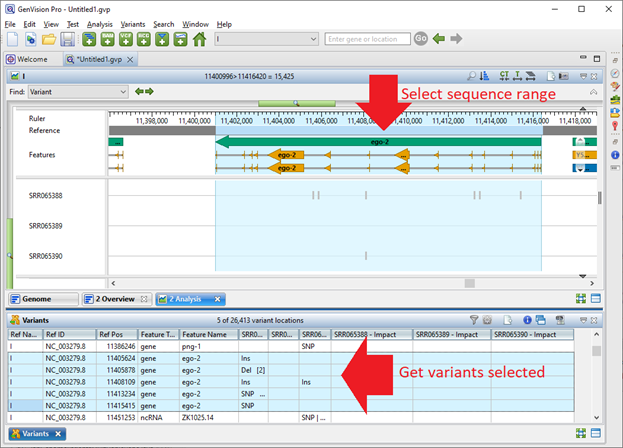 Variants view - User Guide to GenVision Pro - 18.0