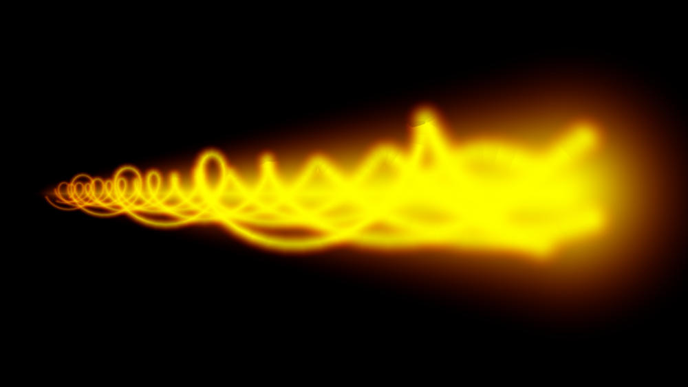 yellow laser beam
