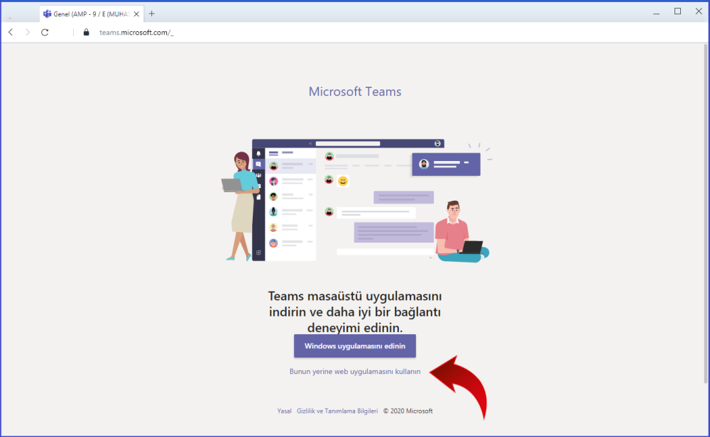 A.2) Web Üzerinden Giriş - Microsoft Teams Kullanım Kılavuzu & Edupage