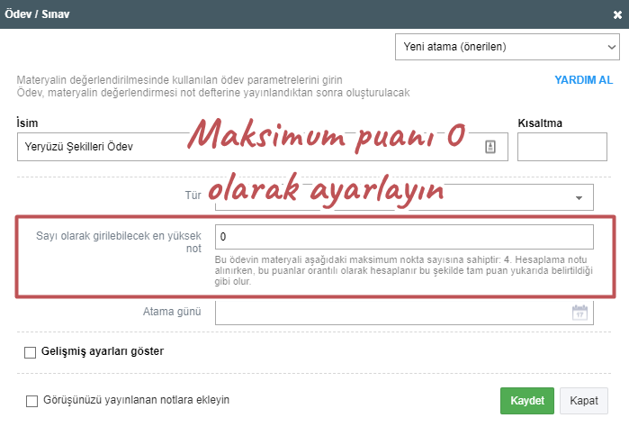 Ogretmen Ogrencilere Ekstra Puan Verme Edupage Kullanim Kilavuzu Edupage