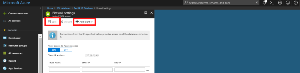 Button location to add client IP