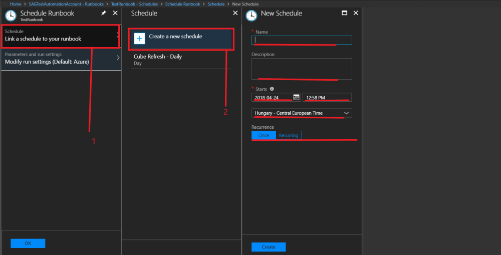 Configure Schedule