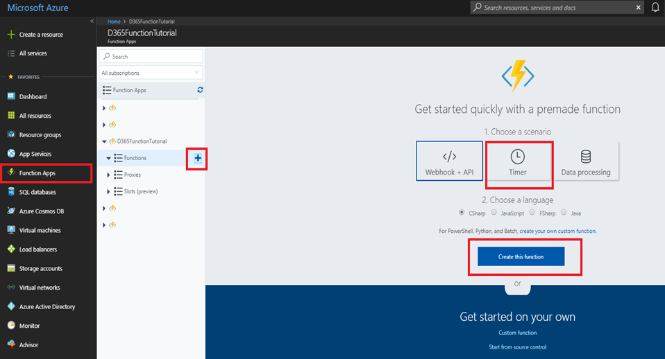 Create Function App