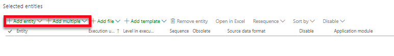 Data Management Select Entities