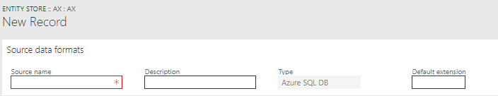 Data Source Formats