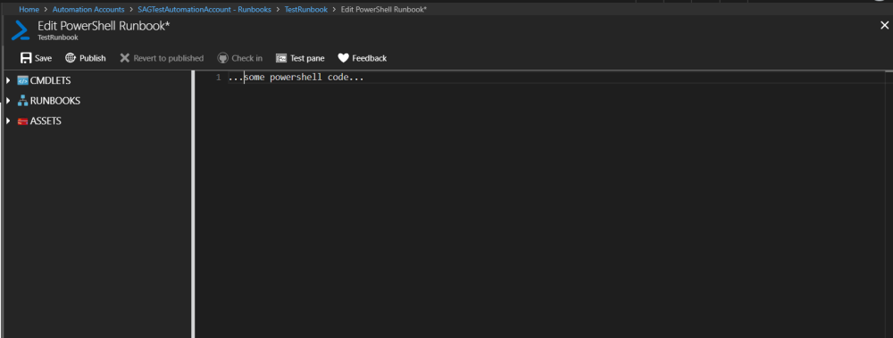 Edit Powershell Runbook