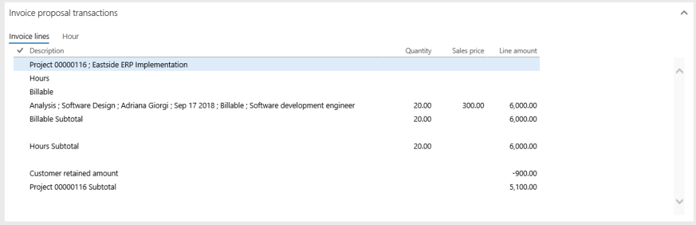 Invoice Proposal Grouping