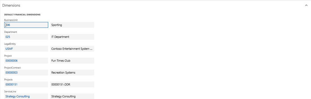 Project Qualification Dimension Tab