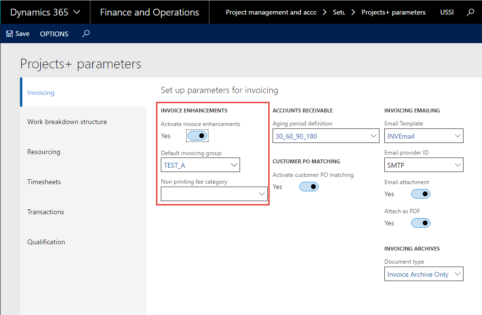 Projects Plus Parameter