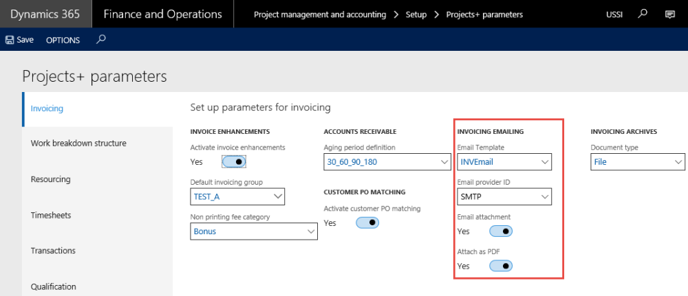 Projects Plus Parameter