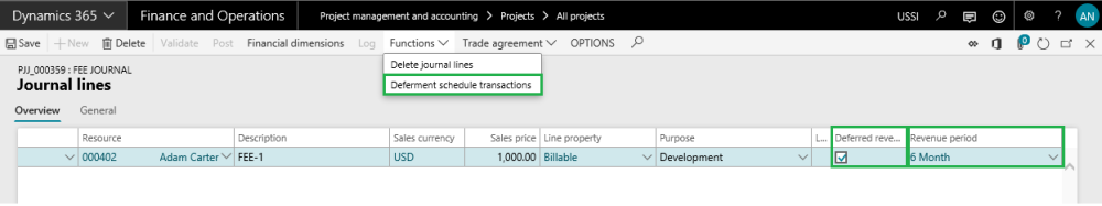 Revenue Recognition Lines