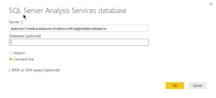 SQL Server Analysis Services DB