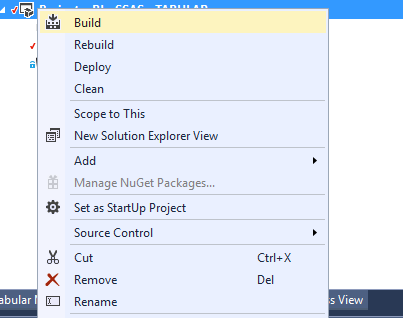 SQL Server Build Button