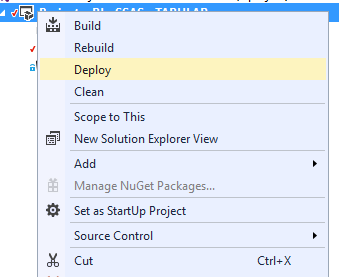 SQL Server Deploy Button