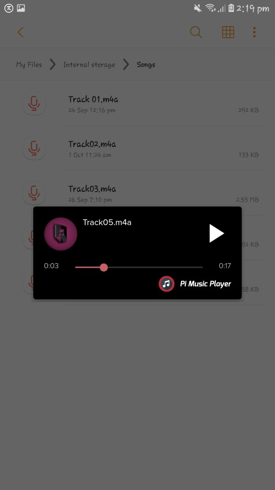 1.2.3 Playing Music From File Manager Pi Music Player 1