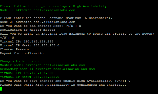 2.3.1 Enable High Availability Akkadian Provisioning Manager