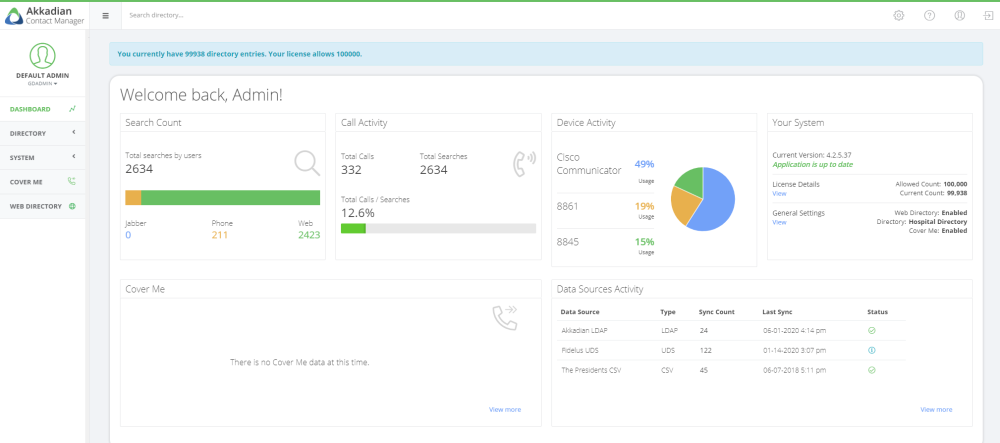 3.2 Dashboard - Akkadian Contact Manager - 4.0.0