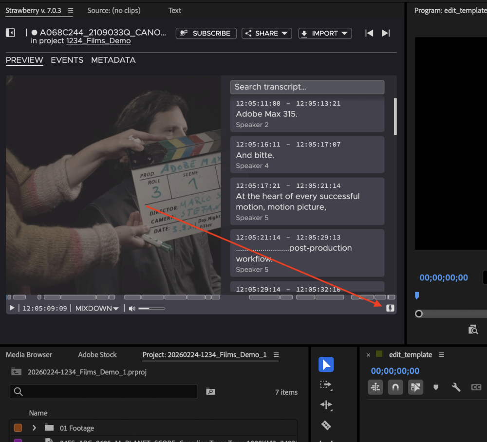 Importing Transcripts into Adobe Premiere - Strawberry Manuals ...