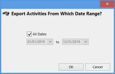 Export Activities Date Range Export Activities Date Range