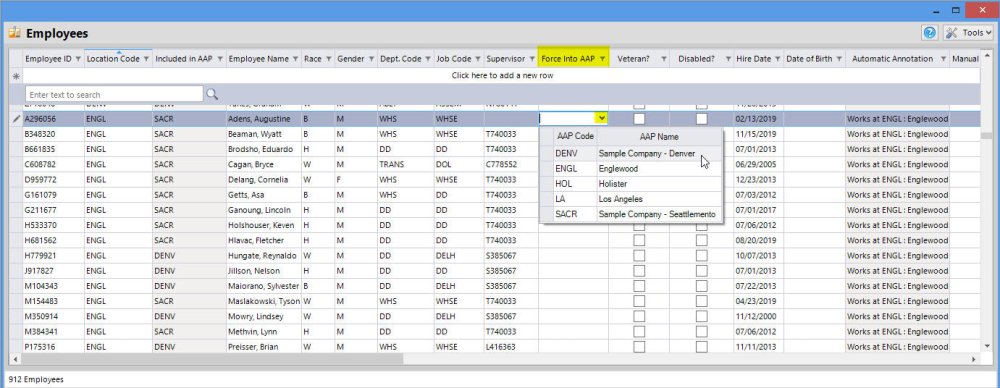 Force Employee Into Location Force Employee Into Location