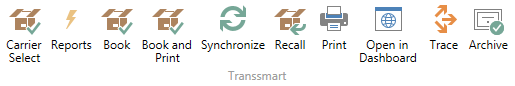 Figure 3-8: Using ShipIT, Transport Orders Actions List