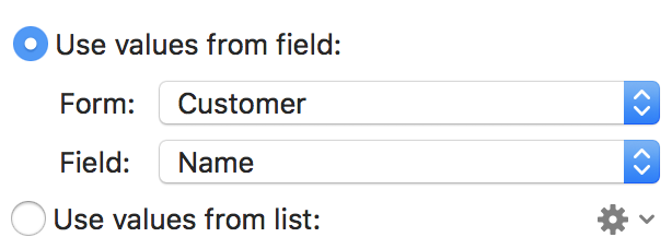 tap forms pick list tap forms pick list
