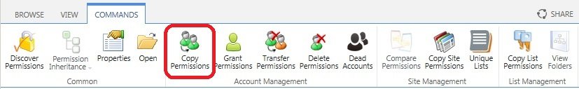 Copy Permissions - DeliverPoint 2013 and Add-In - 1