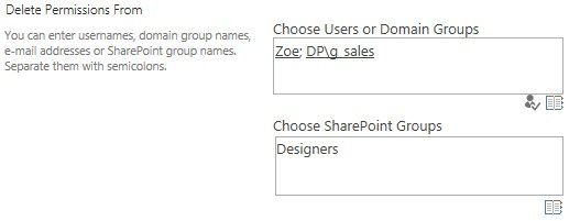 Delete Permissions From Delete Permissions From