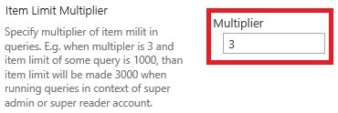Item Limit Multipler Type a value in the Multiplier text box.