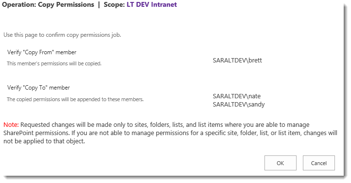 Use this page to confirm the DeliverPoint permission command Use this page to confirm the DeliverPoint permission command