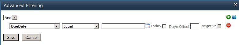 Configure Display Provider Advanced Filtering
