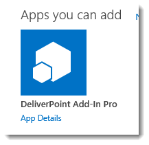 DeliverPoint Add-In App Image DeliverPoint Add-In App Image