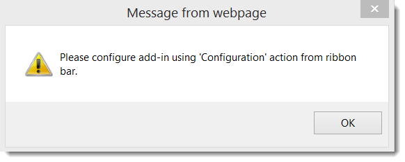 DeliverPoint Add-In Configuration Message Box DeliverPoint Add-In Configuration Message Box