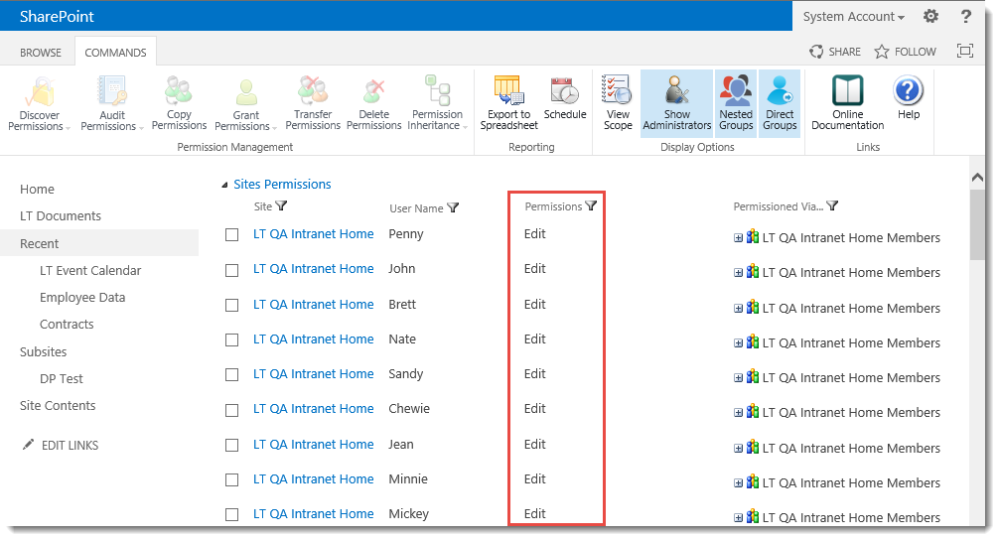 Discover All Permissions (Advanced) Report Discover All Permissions (Advanced) Report