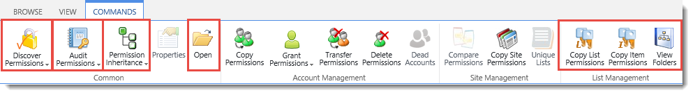 List Management Command Ribbon Options List Management Command Ribbon Options