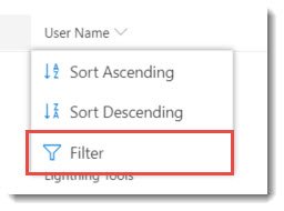 Column Filter Column Filter