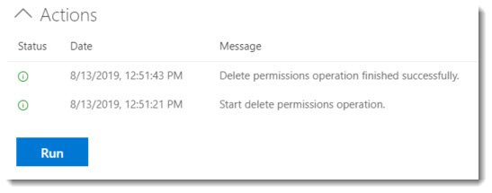 Delete Permissions Actions Delete Permissions Actions