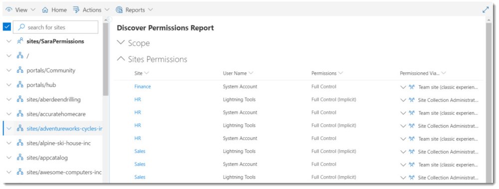 Discover Permissions Results Discover Permissions Results