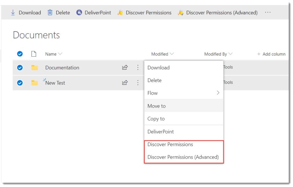 Discover Permissions of Items via Ellipses menu Discover Permissions of Items via Ellipses menu