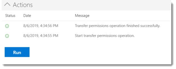 Transfer Permissions Actions Transfer Permissions Actions