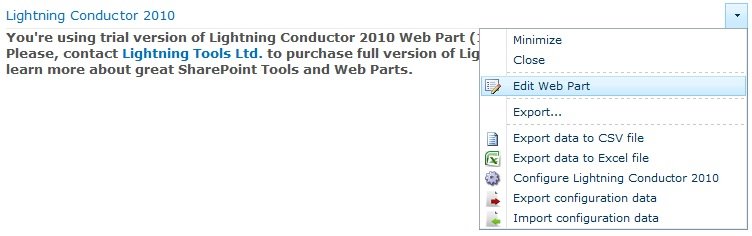 Enable Views - Lightning Conductor Web Part 2010 - 5.1